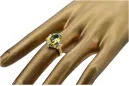Vintage Stil Ring Gelber Peridot 14 Karat Gelbgold vrc369y